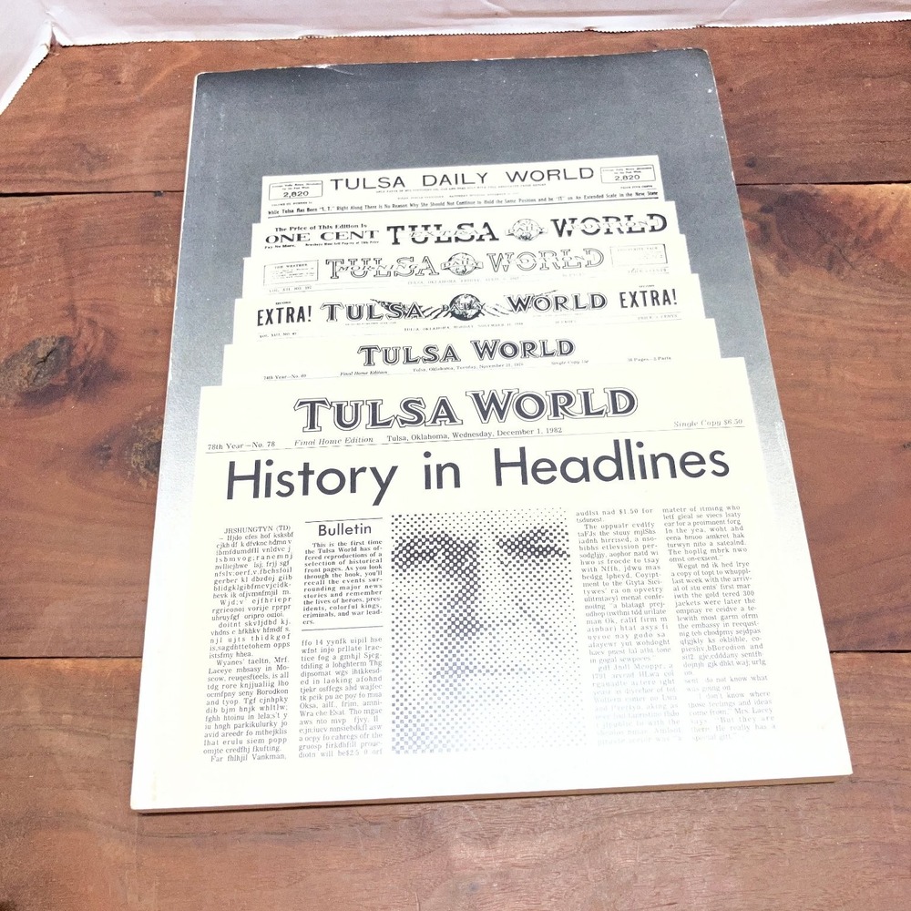 History in Headlines Tulsa World 1982 Oklahoma Newspaper Front Pages Compilation